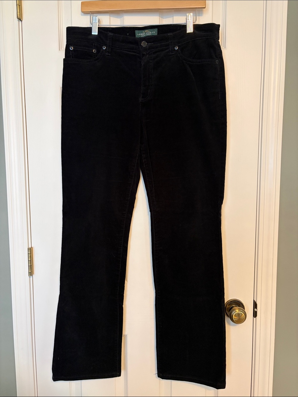 Lauren Ralph Lauren Black Boot-Cut Corduroy Pants